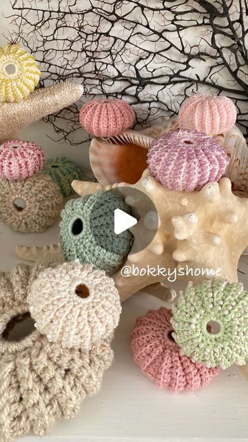 Crochet Seashell Pattern Free, Crochet Sea Urchin Pattern Free, Crochet Coral Pattern Free, Crochet Shell Free Pattern, Seashell Amigurumi, Crochet Sea Urchin, Ocean Inspired Crochet, Snail Shell Crafts, Sea Urchin Craft