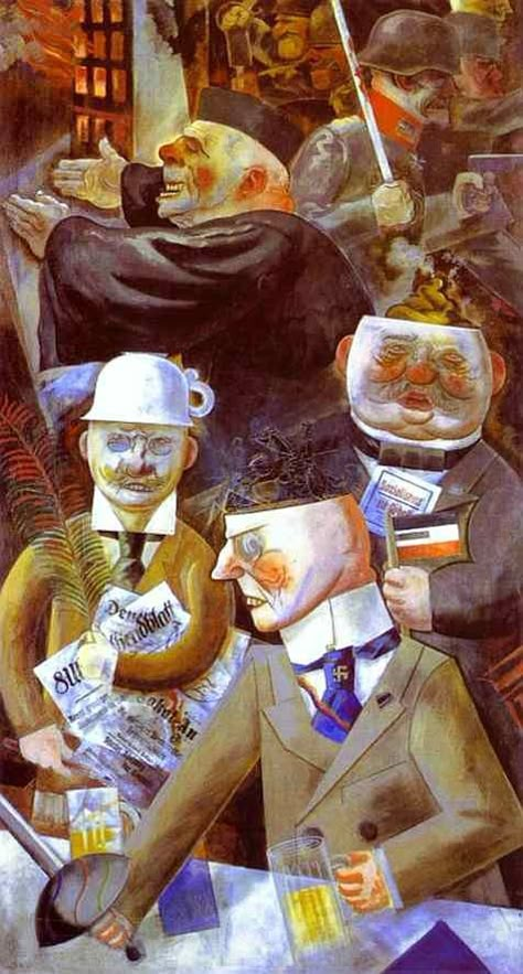 Grosz "Pillars of Society" Ludwig Meidner, Dadaism Art, Otto Dix, George Grosz, Max Beckmann, New Objectivity, Istoria Artei, Weimar Republic, German Expressionism