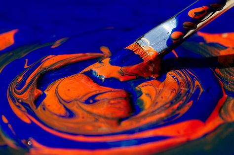 Painting in Orange and Blue Glitch Moodboard, Blue Orange Aesthetic, Blue And Orange Aesthetic, Nuclear Wasteland, Orange Artwork, Blue Tang, Patterns Wallpaper, Aesthetic Space, Cute Cat Wallpaper