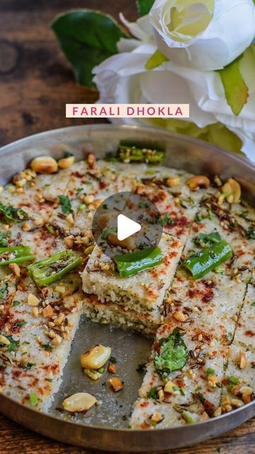 Purvhee on Instagram: "Farali Dhokla  Have you ever had Farali Dhokla before? If not… this is your sign to make it! It is very easy and just need handful ingredients!   1/2 cup Moraiyo or Sama Flour 1 tbsp of Sabudana flour (Tapioca Flour) 1/4 cup of Kuttu or Buckwheat Flour Salt always to taste 2 tbsp of Chopped Cilantro 2 tbsp of Grated Ginger 1 Thai Green Chilli  2 tbsp of Sour Yougurt 1/2 tsp of Roasted Ground Cumin 1/4 tsp of Balck Pepper for Batter 1/4 tsp of Red Chili Powder or ground Black Pepper to sprinkle on Dhoka 1/2 tsp of Eno or Fruit Salt 3 tsp of roughly crushed Peanuts  1 tsp of Cumin Seeds Few Curry Leaves Few Green Chillies  Directions  1. In a Bowl add all flours, salt, Ginger Chili, Sour Yogurt and Cilantro! Add water and mix well! Give it a rest for 30 minutes 2. Now Farali Recipes, Indian Cooking Recipes, Buckwheat Flour, Tapioca Flour, Cumin Seeds, Red Chili Powder, Green Chilli, Red Chili, Indian Cooking