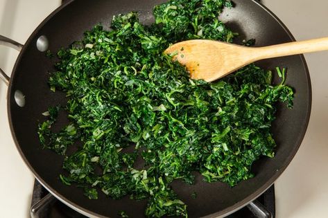 Spinach is a green, leafy vegetable that is rich in vitamin A -- and when you cook spinach, its vitamin-A content more than doubles. The amount of iron in spinach also increases after you cook spinach. One way to prepare spinach is to saute it. Serve sauteed spinach as a side dish. Allow yourself extra time when you make this dish, since you must... Frozen Spinach Recipes, Tahini Sauce Recipe, Sautéed Kale, Spinach Benefits, Sauteed Kale, Sauteed Spinach, Tahini Sauce, Leafy Vegetables, Spinach Recipes