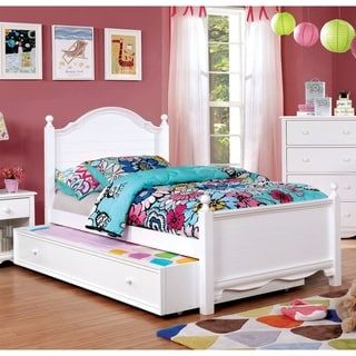 Full Bed With Trundle, Kids Platform Bed, Kids Twin Bed, Platform Bedroom Sets, Bed With Posts, Matching Case, Bed With Trundle, Beach Cabin, Solid Wood Platform Bed