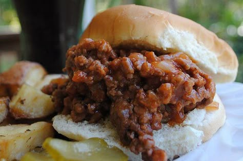 Pennsylvania Coal Region Barbecue Recipe | Allrecipes Hamburger Bbq, Bbq Hamburgers, Beef Barbecue, Barbecue Recipe, Hamburger Dishes, Homemade Barbecue, On A Bun, Homemade Barbecue Sauce, Sloppy Joes Recipe