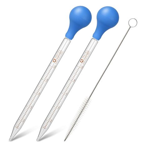 Glass Pipette Dropper 10ML Graduated Liquid transfer Pipettes with Rubber Suction Bulb x 2 Pcs + Cleaning Brush x 1 PC, by Hyber&Cara: Amazon.co.uk: Business, Industry & Science Scientific Inquiry, Home Utensils, Lab Instruments, Mineral Water Bottle, Pipettes, Mct Oil, Lab Equipment, Science Lab, Usda Organic