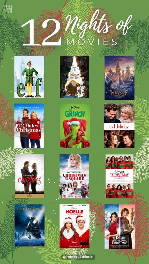 The Knight Before Christmas, 12 Dates Of Christmas, Christmas Movies List, Christmas To Do List, Xmas Movies, Christmas Movie Night, Best Christmas Movies, Christmas Dreaming, Girly Movies