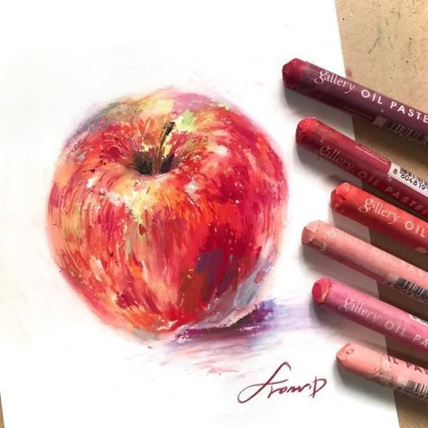 Soft Pastel Art, Fruits Drawing, Oil Pastels Painting, Pastel Crayons, Crayon Drawings, Oil Pastel Paintings, Oil Pastel Art, Oil Pastel Drawings, Crayon Art