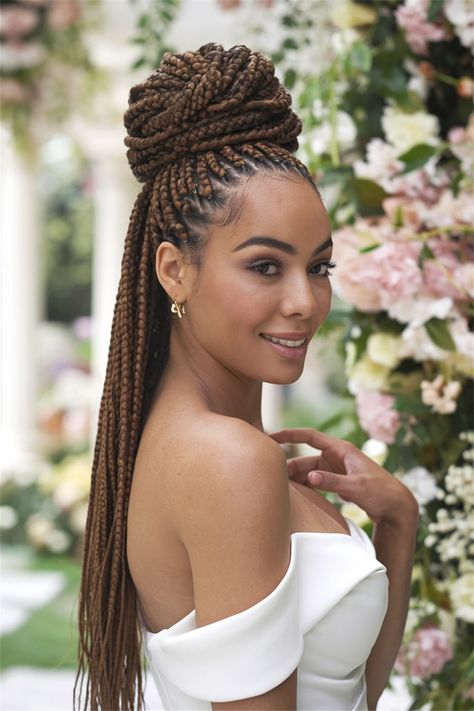 Discover the beauty of this elegant braided updo, perfect for showcasing your natural hair in 2024. This stunning hairstyle combines intricate twists with vibrant red beads for a bold statement. Quick and easy to create, this braided updo elevates your look, making it ideal for weddings or special events. Explore the versatility of braided hairstyles for black women and find your next favorite style! #braidedhairstylesforblackwomen Braids Styling Ideas For Wedding, Elegant Braids For Black Women, Wedding Braids Black Women, Formal Braided Hairstyles, Elegant Braided Updo, Braids For Wedding, Wedding Hairstyles With Braids, Bridesmaid Hairstyles Black Women, Bridal Hairstyles With Braids