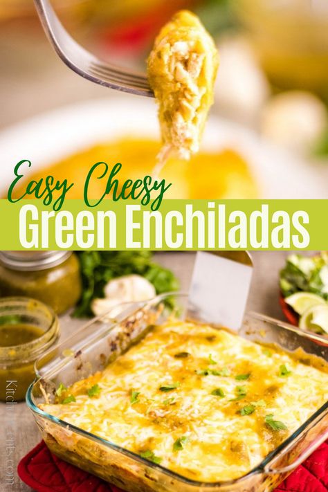 Super Easy Enchiladas, Easy Baked Enchilada Chicken, Quick Enchiladas Chicken, Chicken Green Enchilada Sauce, Chicken And Cheese Enchiladas Easy, Spicy Chicken Enchiladas Recipes, Easy Beef Enchiladas With Green Sauce, Chicken Enchiladas With Green Sauce Casserole, Enchilada Recipe Cheese