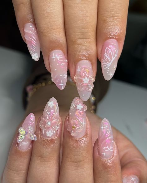 Pink everythinggg 🎀 ✧ : *✧ ib @culo.studio :* ✧ *✧: #gelnails #nailinspo #nailinspiration #nailart #naildesigns #nailartinspo #nailsoftheday #gelx #gelxnails #apresgelx #handpaintednails Bridal Nail Art, Pink Gel Nails, Nail Jewels, Acrylic Press On Nails, Simple Gel Nails, Summery Nails, Glow Nails, Pretty Gel Nails, Really Cute Nails