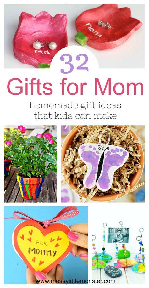 Gifts for Mom from Kids – homemade gift ideas that kids can make Gifts For Mom From Kids, Homemade Birthday Gifts, Homemade Gifts For Mom, Homemade Gift Ideas, Homemade Mothers Day Gifts, Diy Easter Gifts, Birthday Presents For Mom, Kids Homemade, Diy Gifts For Mom