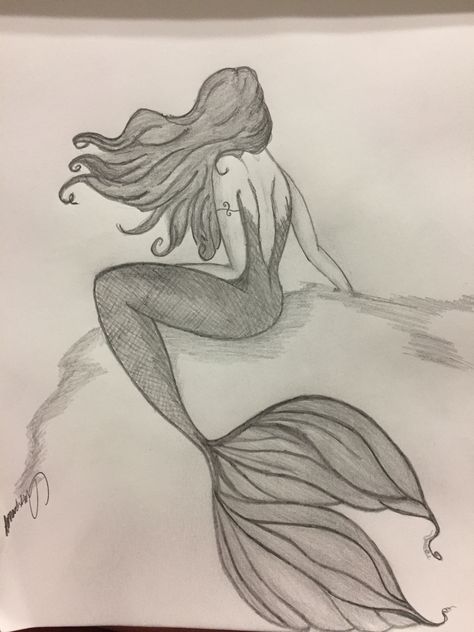 Mermaid Sketch, Mermaid Drawings, Art Drawings Sketches Pencil, Easy Drawings Sketches, Character Sketches, Pencil Art Drawings, Art Drawings Sketches Creative, Mermaid Art, Drawing Tutorials