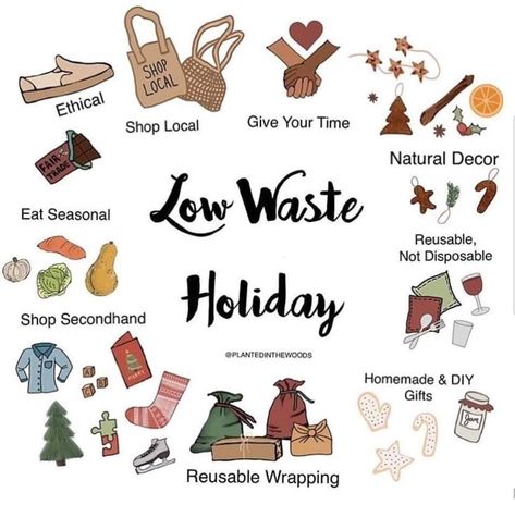 Sustainable Gift Ideas, Waste Free Living, Holiday Checklist, Environmentally Friendly Living, Eco Lifestyle, Things To Keep In Mind, Waste Free, Low Waste, Zero Waste Living