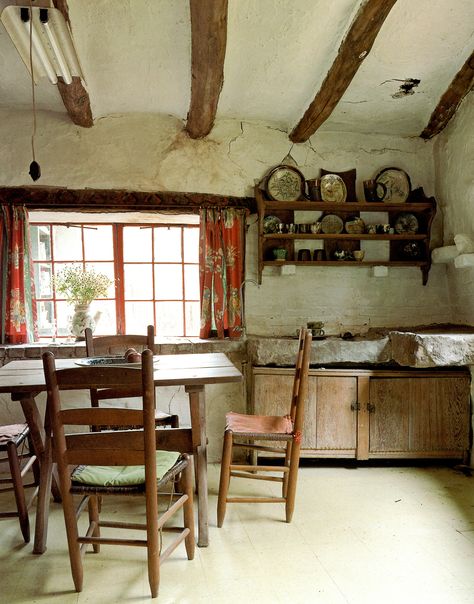 Henry Varnum Poor, Crow House, New City, New York Kitchen Rugs Sink, English Country Cottages, House On The Rock, House Inside, Boho Kitchen, English Country House, City New York, Cottage Kitchen, Stone Houses