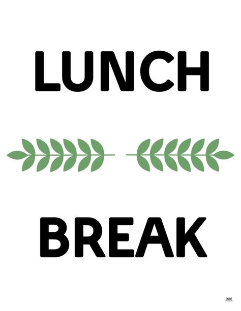 Let people know that you're on a short lunch break with one of these 15 FREE printable out to lunch signs. Print from any personal printer! Whats For Lunch Sign, Out To Lunch Sign Offices, Break Time Sign, Lunch Time Images, Lunch Break Sign, Out To Lunch Sign, Lunch Images, Whats For Lunch, Everyday Quotes