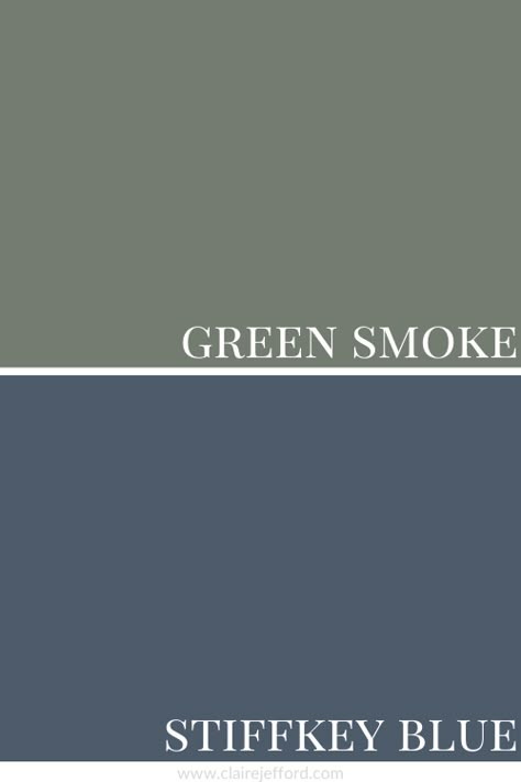 Green Smoke And Stiffkey Blue Blog Graphic 500 X 750 1 4 Green And Blue Hallway, Black Blue Green Living Room, Sage And Navy Blue Bedroom, Navy Green Grey Living Room, Blue And Green Sitting Room, Navy And Green Color Palette Living Room, Green And Blue Painting Ideas, Green Walls Blue Sofa, Olive And Blue Living Room