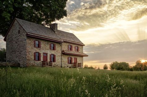 Stone Homes, Gardens Of The World, Old Stone Houses, Meadow Garden, Longwood Gardens, Masonry Wall, Stone Cottage, Public Garden, Garden Features