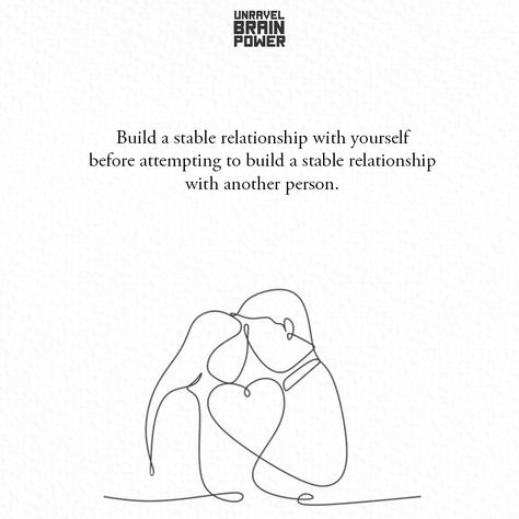 Build a stable relationship with yourself before attempting to build a stable relationship with another person. Stable Relationship, Relationship With Yourself, Too Late Quotes, Relationship Building, Brain Power, Personal Relationship, Relationships Love, Monday Motivation, Stables