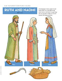 Old Testament Scripture Figures: Ruth and Naomi Elijah And The Widow, Ruth Bible, Bible People, Ruth And Naomi, Flannel Board Stories, Bible Story Crafts, Sunday School Kids, Preschool Bible, Flannel Board