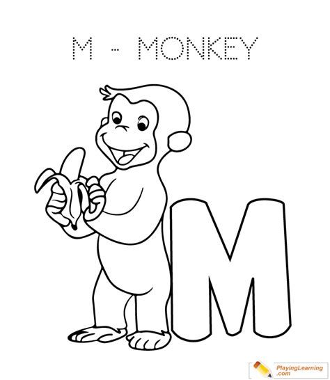 Monkeys To Download For Free - Monkeys Kids Coloring Pages Preschool Letters Printables, M Is For Monkey, Free Alphabet Coloring Pages, Letter M Activities, Letter M Worksheets, Pre Writing Practice, Monkey Coloring Pages, Coloring Letters, Back To School Worksheets