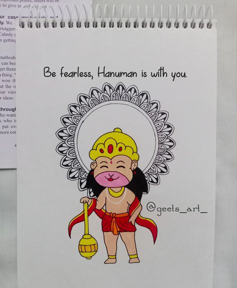 Hanuman Ji Mandala Art Easy, Hanuman Mandala Art Easy, Hanumanji Drawing Easy, Cute God Drawing Easy, Hanuman Painting Easy, Senery Pic Drawing, Hanuman Ji Mandala Art, Hanuman Ji Painting Easy, Cute Hanuman Drawing