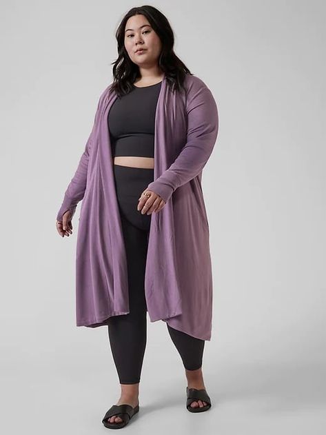 Athleta Pranayama Long Wrap Plus Size Athleisure Outfits, Plus Size Athleisure, Fleece Jackets, Athleisure Women, Dark Sky, Fitness Gifts, Tall Clothing, Athleisure Outfits, Pranayama