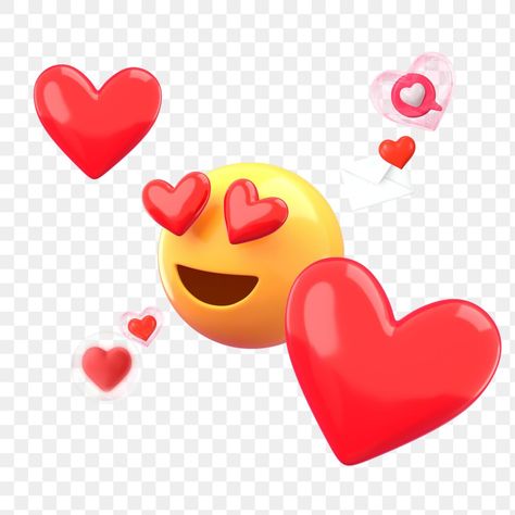 Love Emoji Png, Red Heart Emoji, Gifs Png, Like Emoji, Heart Eyes Emoji, Sticker Transparent Background, 3d Emoji, Love Emoji, Emoji Png