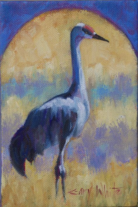 Sand Hill Crane, Crane Painting, Crane Drawing, Bird Paintings On Canvas, White Crane, Crane Bird, Cityscape Painting, Bird Drawings, Birds Painting