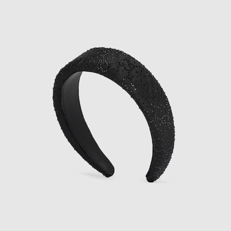 Shop the GG crystal moiré headband in black at GUCCI.COM. Enjoy Free Shipping and Complimentary Gift Wrapping. Gucci Headband, Italy Print, Headbands For Women, Hair Accessories For Women, Smell Good, Sock Shoes, Hair Accessories, Gucci, Perfect Gift