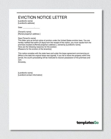 What should you do if your tenant violates the lease term agreement? Utilize one of our customizable templates to create an eviction notice letter to your tenant. Our free and easy-to-use templates allow you to personalize the letter with your own text and download it in just a matter of minutes. Eviction Letter, Eviction Notice, Lease Agreement, The Tenant, Letter To Yourself, Document Templates, Being A Landlord, Editable Template, You Must