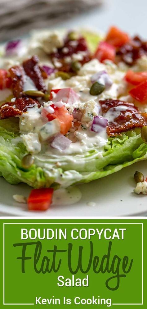 Chilled Appetizers, Salad Wedge, Wedge Salad Recipes, Big Salads, Recipes With Cool Whip, Bleu Cheese Dressing, Yummy Salads, Wedge Salad, Healthy Recipes Easy Snacks