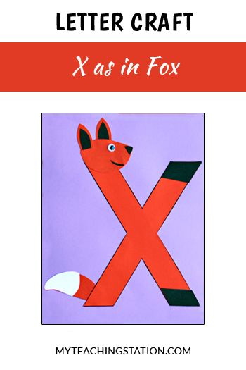 Letter of the week craft activity: Letter X as in Fox. Simple and easy letter craft for children in #preschool or #kindergarten. Letter X Activity For Preschool, X Letter Craft Preschool, Letter X Preschool Crafts, Letter X Craft For Preschoolers, Letter X Crafts For Preschoolers, Letter X Activities For Preschool, Letter X Craft, Letter Y Craft, Y Is For Yarn