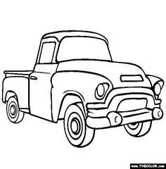 Monster Truck Coloring Pages, Blue Truck, Old Truck, Truck Coloring Pages, Old Pickup, Jacked Up Trucks, Online Coloring Pages, Christmas Truck, Vintage Truck