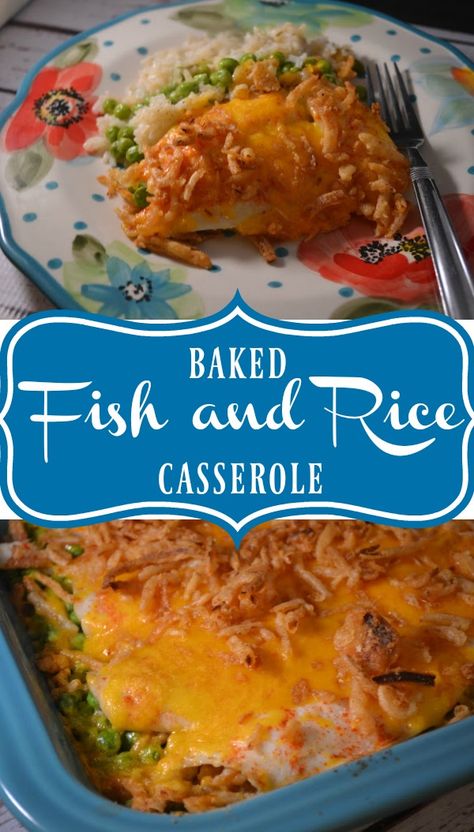 Haddock Casserole Recipes, Fish Casserole Recipes Main Courses, Fish And Rice Casserole, Rice Recipes For Fish Side Dishes, Flounder And Rice Recipes, Baked Fish And Rice Recipes, Seafood Rice Casserole, Rice Recipes To Go With Fish, Fish Casseroles