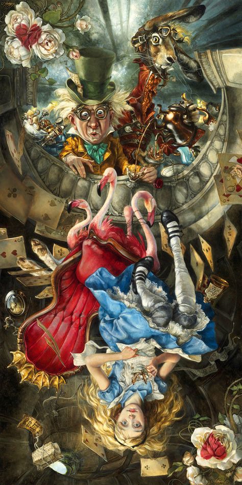 Heather Theurer, Disney Characters Reimagined, Alice In Wonderland Artwork, Dark Alice In Wonderland, Alice In Wonderland Drawings, Wonderland Artwork, Alice In Wonderland Illustrations, Alice In Wonderland Aesthetic, 동화 삽화