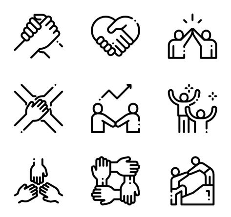 symbole main Symbols Of Community, Symbols In Art, Icon Styles Design, Friendship Logo Design, Logo Friendship, Friendship Logo, Community Symbol, Friendship Icon, Work Symbol