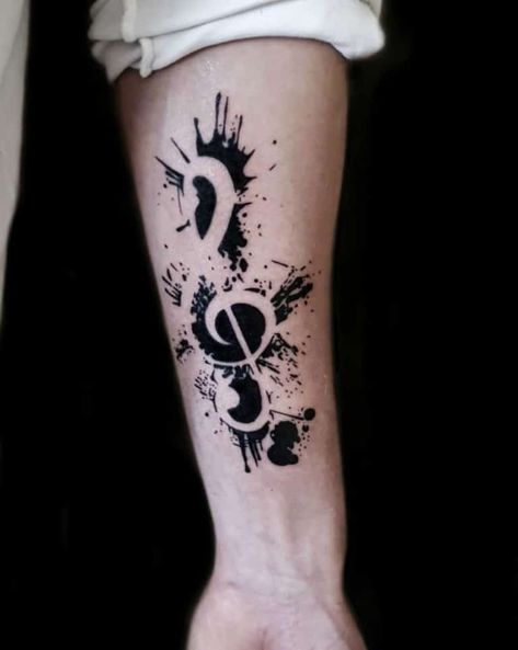 101 Amazing Music Tattoo Designs For 2024! 113 Outsons Music Tattoo Filler, Rock Music Tattoo Sleeve, Piano Tattoo Designs, Music Note Tattoo Ideas, Music Tattoos Men, Music Inspired Tattoos, Hardcore Tattoo, Love Music Tattoo, Tattoo Guitar