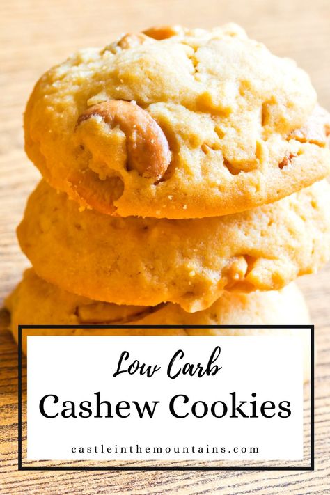 Buttery Low Carb Cashew Cookies- Amazing & 2 Net Carbs Allergy Free Cookies, Cashew Cookies, Cashew Recipes, Recipe For Fall, Keto Cookie Recipes, Keto Menu, Low Carb Sweeteners, Low Carb Cookies, Low Carb Baking