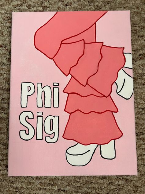 Bachelor Big Little Reveal, Sorority Canvas Tri Delta, Phi Sigma Sigma Canvas Paintings, Disney Sorority Canvas, Alpha Phi Painting Canvas, Canvas Sorority Painting, Sorority Canvas Paintings Delta Zeta, Phi Mu Paintings Canvases, Sorority Clipboard Ideas