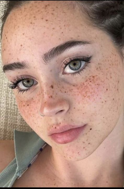 Heavy Freckles, Chest Board, Beautiful Freckles, Character Reference, Interesting Faces, Just Girly Things, Brunettes, Face Drawing, Beautiful Eyes