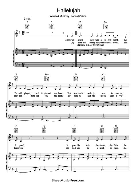 Download Hallelujah Piano Sheet Music PDF Leonard Cohen Hallelujah Sheet Music Piano, Music Scores Free Printable, Hallelujah Lyrics Leonard Cohen, Free Piano Sheet Music Printables Easy, Easy Piano Sheet Music For Beginners Free Printable, Free Piano Sheet Music Printables, Hallelujah Piano Sheet Music, Hallelujah Sheet Music, Leonard Cohen Hallelujah