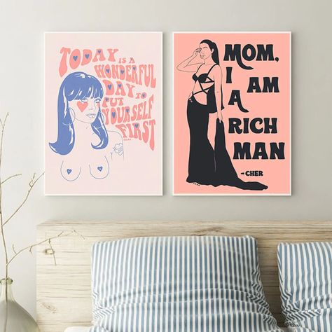 Infamous empowerment quote by Cher, turned beautiful feminist poster. The perfect gift for her, housewarmings, birthdays and anyone into feminist art / gifts. 

From $16.95 Whale Canvas, Feminist Wall Art, Louis Wain Cats, Skull Candle Holder, Skull Crafts, Travel Canvas, Vintage Room Decor, Frame Picture, Candle Inspiration