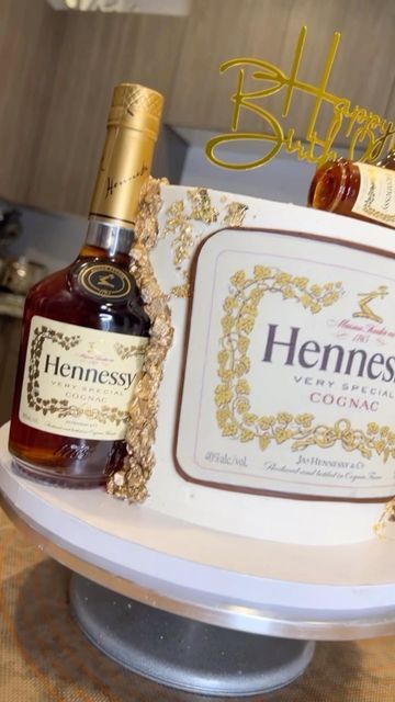 Henny Cake Birthday Men, Hennessy Bottle Cake, Hennessy Birthday Theme, Hennessy Cake For Women, Hennessey Cake For Men, Red And Black Hennessy Cake, Blue Hennessy Cake, Hennessy Cake For Him, Hennesy Cake For Him