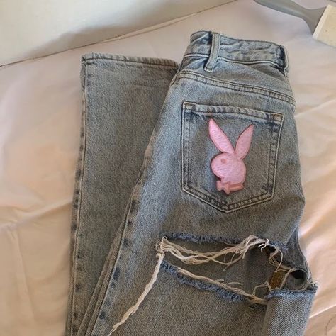 Concept Clothing, Pink Aura, Pacsun Jeans, 2000s Fashion Outfits, Pink Girly Things, Playboy Bunny, Girly Accessories, Hello Kitty Items, Jeans Diy