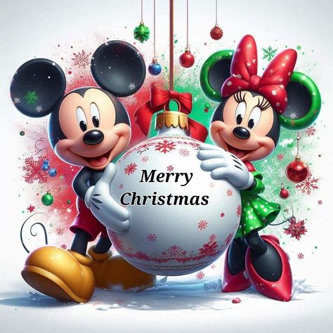 Christmas Disney Pictures, Disney Happy New Year, Merry Christmas Disney, Christmas Greetings Quotes, Disney Characters Christmas, Disney Merry Christmas, Disney Snowglobes, Minnie Mouse Images, Mickey Mouse Images