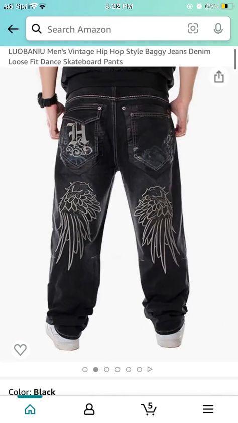 Grunge Pants, Diy Pants, Black Jeans Men, Diy Clothes Design, Evolution Of Fashion, Mens Fashion Jeans, Y2k Jeans, Street Dance, Drawing Clothes