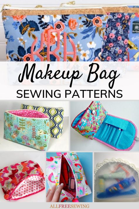 Toiletry Bag Pattern Free, Small Bag Pattern, Makeup Bag Tutorials, Cosmetic Bag Tutorial, Bag Sewing Patterns, Makeup Bag Pattern, Toiletry Bag Pattern, Cosmetic Bag Pattern, Diy Makeup Bag