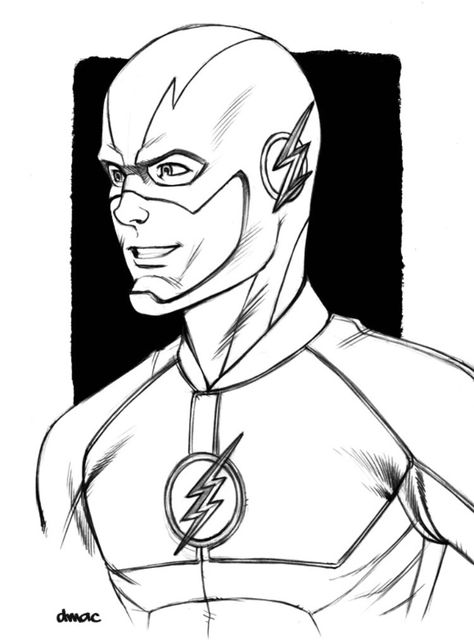 The Flash Cartoon Drawing, The Flash Art Drawing, The Flash Drawing, The Flash Art, Flash Coloring Pages, Hero Drawing, Flash Sketch, Flash Superhero, Flash Drawing