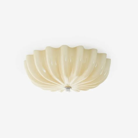 This ceiling light draws inspiration from the seashells found in the depths of the ocean, capturing the mystery and grace of the sea with its spiral lines and elegant curves. The gentle off-white hue complements the soft lighting, creating a warm and tranquil atmosphere. Spiral Line, Hallway Kitchen, Candle Lamp, Luminaire Design, Black White Gold, Entry Foyer, Fan Light, Ceiling Fan With Light, Shop Lighting