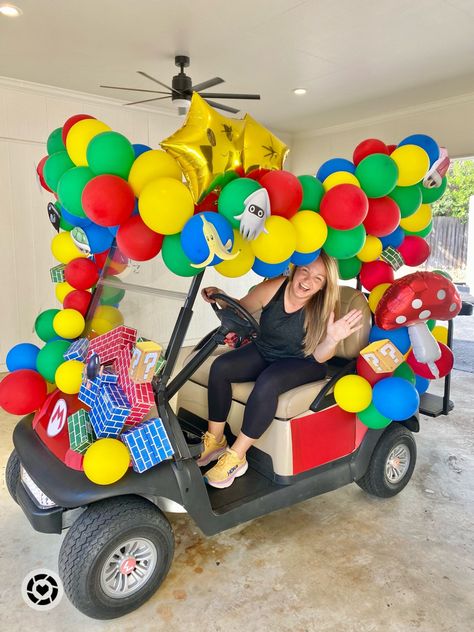 Halloween 2023: Mario Kart Follow my shop @homeandhammer on the @shop.LTK app to shop this post and get my exclusive app-only content! #liketkit #LTKmidsize #LTKfamily #LTKHalloween @shop.ltk https://liketk.it/4mcLM Mario Wagon Halloween, Halloween Golfcart Ideas, Mario Kart Golf Cart Decor, Mario Golf Cart Decorations, Halloween Golf Cart Ideas, Halloween Golf Cart, Golf Cart Decorating Ideas, Princess Peach Halloween, Baloon Garland