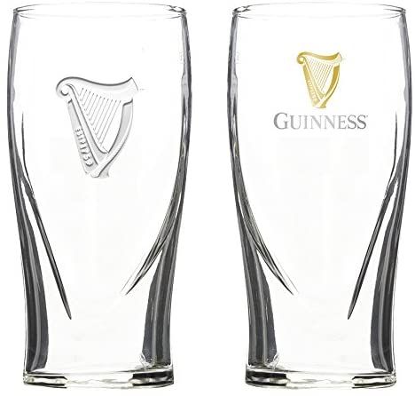 New Style Guinness Gravity Glass with Gold Sparkle Harp - New Style 2019 Edition - Set of 2 Guinness Draught, Tea Culture, Gold Sparkle, Japanese Tea, Beer Glass, Drinking Glasses, Video Chat, Guinness, Harp